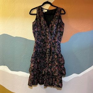 Morgan Taylor Silk dress with tie waist belt